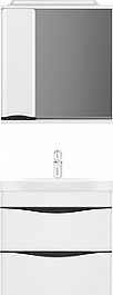 Am.Pm Мебель для ванной Like 65 L, подвесная, белый глянец, венге – фотография-2
